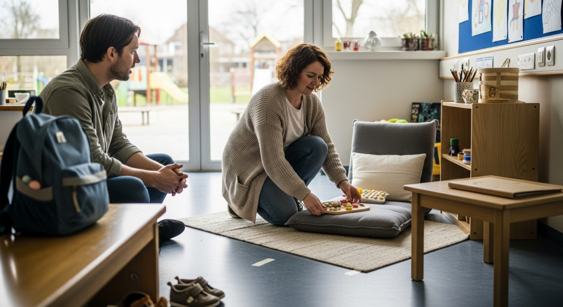 Üres tanterem, nyugtató sarok előkészítése — szociális szorongás gyermekeknél